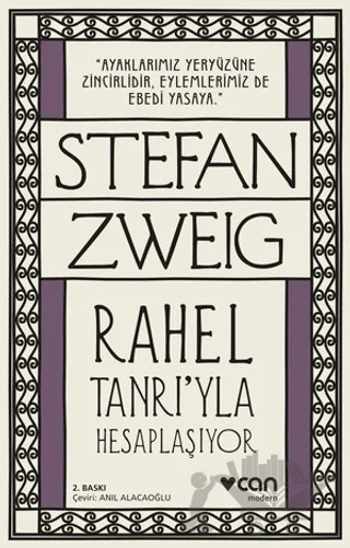 Rahel Tanrı'yla Hesaplaşıyor – Stefan Zweıg – Can Yayınları kitap kapağı