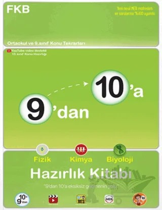 9'dan 10'a Fizik Kimya Biyoloji Hazırlık Kitabı – Kolektif – Tonguç Akademi kitap kapağı