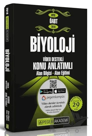 2019 KPSS ÖABT Biyoloji Video Destekli Konu Anlatımlı – Kolektif – Pegem Akademi Yayıncılık kitap kapağı