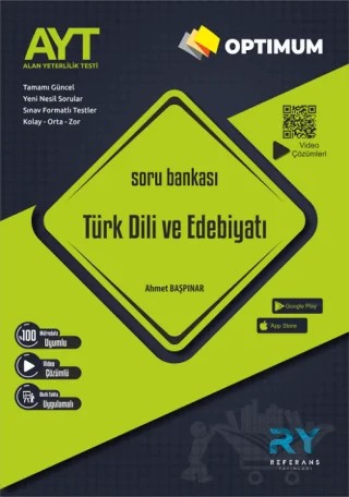 AYT Optimum Türk Dili ve Edebiyatı Soru Bankası Akıllı Tahta Uyumlu – Ahmet Başpınar – Referans Yayınları kitap kapağı