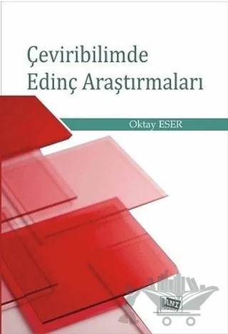 Çeviribilimde Edinç Araştırmaları – Oktay Eser – Anı Yayıncılık kitap kapağı