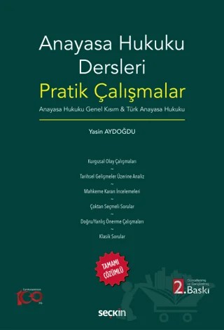 Anayasa Hukuku Dersleri Pratik Çalışmalar – Yasin Aydoğdu – Seçkin Yayıncılık kitap kapağı