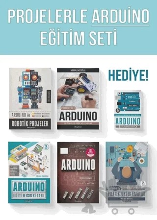 Projelerle Arduino Eğitim Seti (6 Kitap) – Akın Akçaoğlu, Coşkun Taşdemir, Gökhan Dökmetaş, Kemal İkizoğlu, Mustafa Karakaş – Dikeyeksen Yayın Dağıtım kitap kapağı