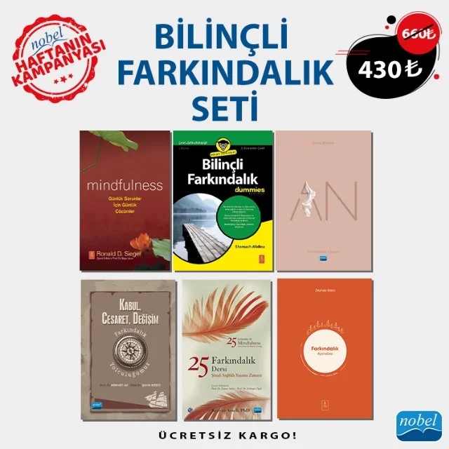 BİLİNÇLİ FARKINDALIK SETİ – Shamash Alidina Ronald D. Siegel Rezvan Ameli Mehmet Ak, Şahin Kesici Deniz Altınay Zeynep Balcı – Haftanın Kampanyası kitap kapağı