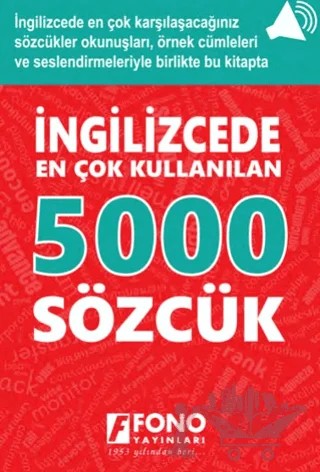 İngilizcede En Çok Kullanılan 5000 Sözcük – Kolektif – Fono Yayınları kitap kapağı