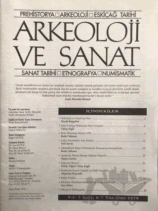 Arkeoloji ve Sanat Dergisi Sayı 6-7 – Arkeoloji ve Sanat Dergisi kitap kapağı