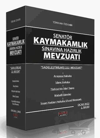 2022 Senatör Kaymakamlık Sınavına Hazırlık Mevzuatı – Törehan Özdemir – Savaş Yayınevi kitap kapağı
