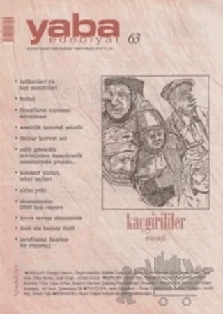 Yaba Edebiyat Dergisi Sayı: 63 – Yaba Dergisi Yayınları kitap kapağı
