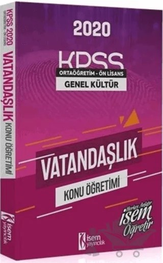 2020 KPSS Genel Kültür Ortaöğretim Ön Lisans Vatandaşlık Konu Öğretimi – Kolektif – İSEM Yayıncılık kitap kapağı