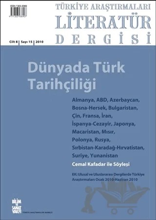 Türkiye Araştırmaları Literatür Dergisi Cilt 8 Sayı: 15 2010 – Kolektif – Bilim ve Sanat Vakfı kitap kapağı