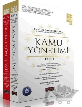 Kamu Yönetimi Konu Anlatımı Altın Seri – Ahmet Nohutçu – Savaş Yayınevi kitap kapağı