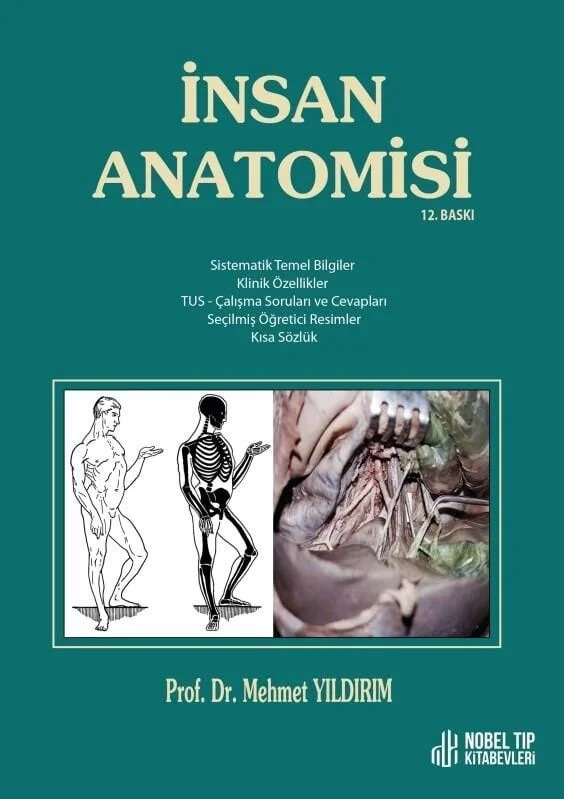İnsan Anatomisi / Yıldırım ( 12. Baskı ) – Nobel Tıp Kitabevleri kitap kapağı