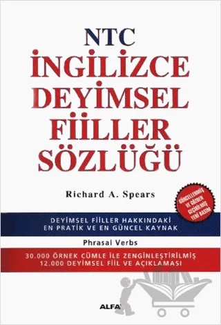 NTC İngilizce Deyimsel Fiiller Sözlüğü – Phrasal Verbs – Alfa Yayınları kitap kapağı