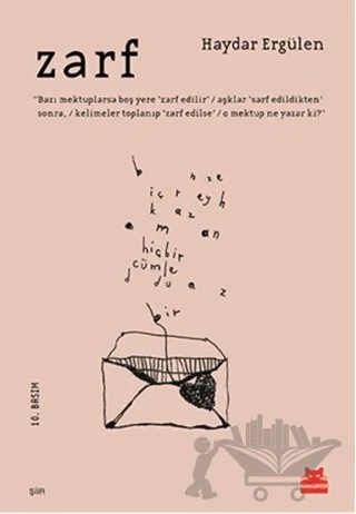 Zarf – Haydar Ergülen – Kırmızı Kedi Yayınevi kitap kapağı