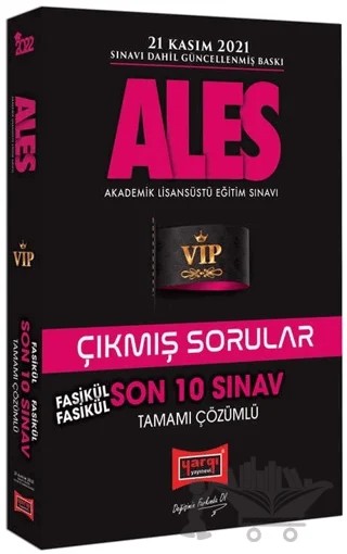 ALES Son 10 Sınav Fasikül Fasikül Tamamı Çözümlü Çıkmış Sorular – Kolektif – Yargı Yayınevi kitap kapağı