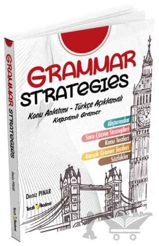 Grammer Strategies Türkçe Açıklamalı ve Kapsamlı Gramer Konu Anlatımı – Deniz Pınar – Tercih Akademi Yayınları kitap kapağı