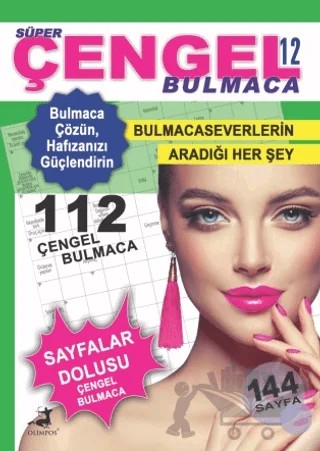 Süper Çengel Bulmaca- 12 – Ahmet Ayyıldız – Olimpos Yayınları kitap kapağı