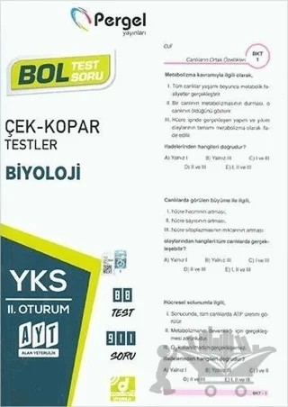 AYT 2.Oturum Biyoloji Test – Kolektif – Pergel Yayınları kitap kapağı
