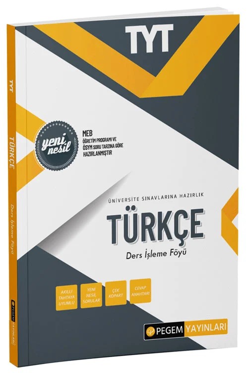 TYT Türkçe Ders İşleme Föyü – Pegem Akademi Yayıncılık kitap kapağı