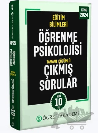 2024 KPSS Eğitim Bilimleri Öğrenme Psikolojisi Tamamı Çözümlü Çıkmış Sorular (Roman Boy) – Kolektif – Öğreti Akademi kitap kapağı