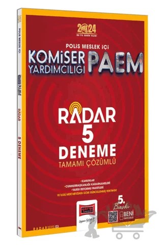 2024 Polis Meslek İçi PAEM Komiser Yardımcılığı Radar 5 Deneme – Kolektif – Yargı Yayınevi kitap kapağı