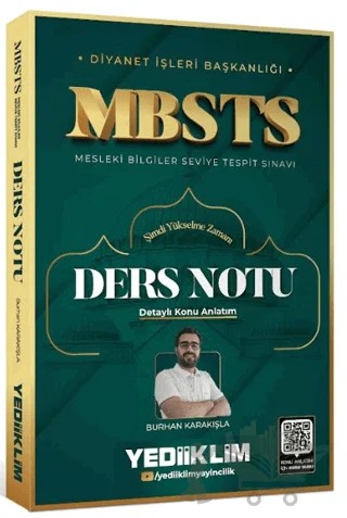 Diyanet İşleri Başkanlığı MBSTS Ders Notu – Burhan Karakışla – Yediiklim Yayınları kitap kapağı