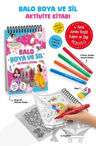 Balo – Boya ve Sil Aktivite Kitabı – Sibel Erdal – Bigkids Yayınları kitap kapağı