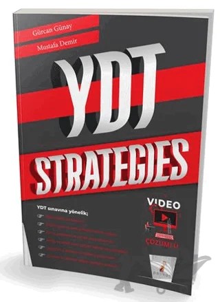 YDT Strategies Video Çözümlü Soru Bankası – Gürcan Günay, Mustafa Demir – Pelikan Tıp Teknik Yayıncılık kitap kapağı