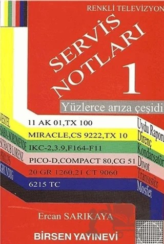 Renkli Televizyon Servis Notları 1 – Ercan Sarıkaya – Birsen Yayınevi kitap kapağı