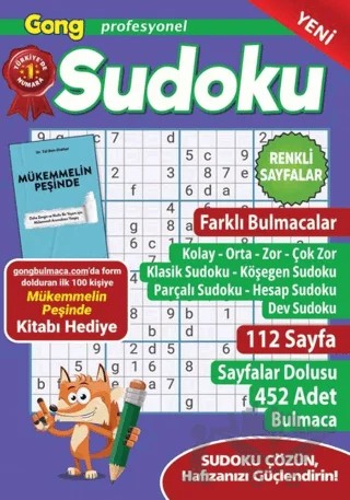Gong Sudoku Farklı Bulmacalar – Kolektif – Maxi Yayıncılık kitap kapağı