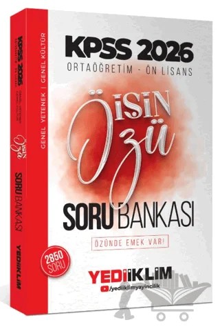 2026 KPSS Ortaöğretim-Önlisans İşin Özü Tek Kitap Soru Bankası – Kollektif – Yediiklim Yayınları kitap kapağı