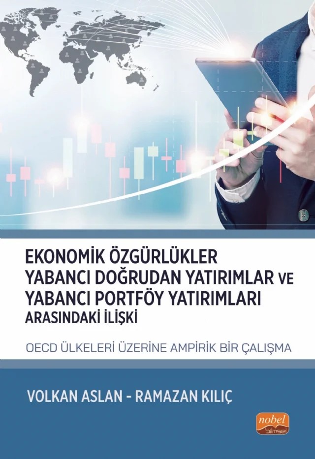 Ekonomik Özgürlükler, Yabancı Doğrudan Yatırımlar ve Yabancı Portföy Yatırımları Arasındaki İlişki: OECD Ülkeleri Üzerine Ampirik Bir Çalışma – Volkan Aslan, Ramazan Kılıç – Nobel Bilimsel Eserler kitap kapağı