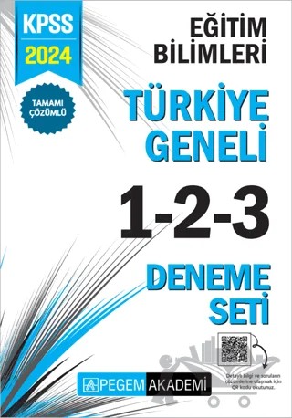 2024 KPSS Eğitim Bilimleri Tamamı Çözümlü Türkiye Geneli 1-2-3 (3'lü Deneme Seti) – Kolektif – Pegem Akademi Yayıncılık kitap kapağı