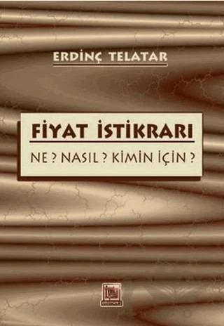 Fiyat İstikrarı – Erdinç Telatar – İmaj Yayıncılık kitap kapağı
