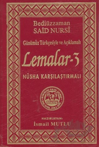 Lemalar 3 – Bediüzzaman Said Nursi – Mutlu Yayınevi kitap kapağı