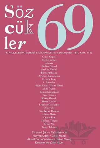 Sözcükler Dergisi Sayı: 69 Eylül - Ekim 2017 – Sözcükler Yayınları kitap kapağı
