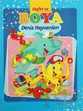 Deniz Hayvanları - Keşfet ve Boya – Kolektif – Revzen Kitap kitap kapağı