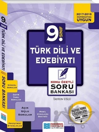 9. Sınıf Türk Dili ve Edebiyatı Soru Bankası – Tayfun Uslu – Evrensel İletişim Yayınları kitap kapağı