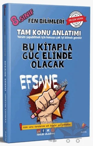 8. Sınıf Fen Bilimleri Konu Anlatımı Efsane Serisi – Hüseyin Sapmaz – Dizgi Kitap kitap kapağı