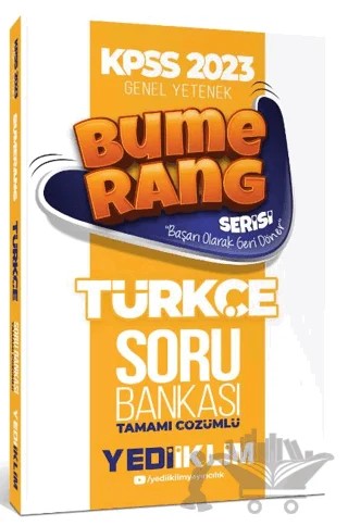 2023 KPSS Genel Yetenek Bumerang Türkçe Tamamı Çözümlü Soru Bankası – Kolektif – Yediiklim Yayınları kitap kapağı