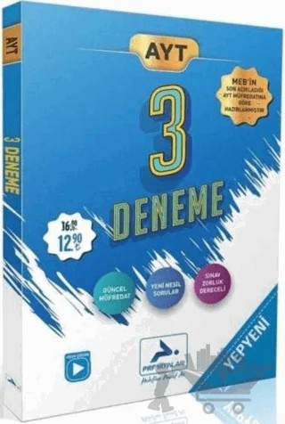 AYT 3 Deneme – Kolektif – Paraf Yayınları kitap kapağı