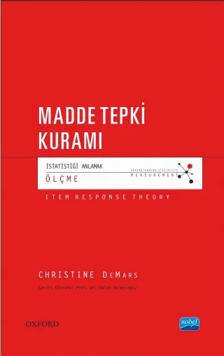 MADDE TEPKİ KURAMI - Item Response Theory – Christine Demars – Nobel Akademik Yayıncılık kitap kapağı