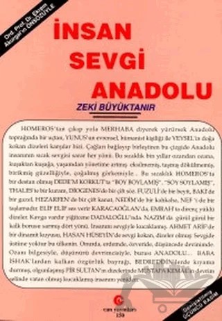İnsan Sevgi Anadolu – Zeki Büyüktanır – Can Yayınları (Ali Adil Atalay) kitap kapağı