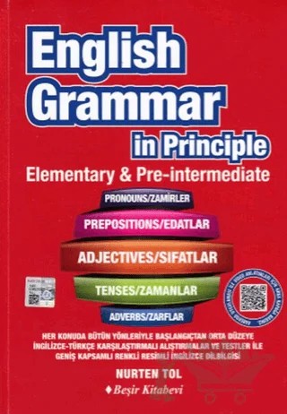 English Grammar İn Principle İngilizce Dilbilgisi Elementary Pre Intermediate – Nurten Tol – Beşir Kitabevi kitap kapağı