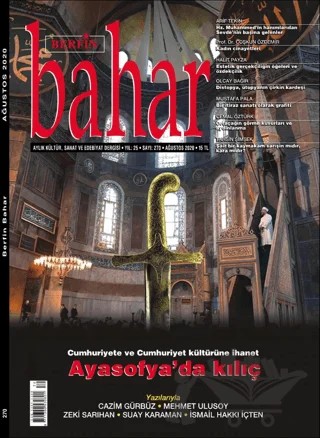 Berfin Bahar Aylık Kültür Sanat ve Edebiyat Dergisi Sayı: 270 Ağustos 2020 – Berfin Bahar Dergisi kitap kapağı