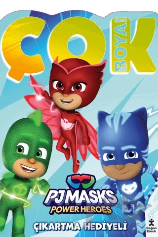 Pjmask Çok Boya! Çıkartmalı Dev Boyama Kitabı – Kolektif – Doğan Çocuk kitap kapağı