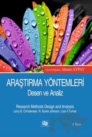 Araştırma Yöntemleri: Desen ve Analiz – Larry B.Christensen, Lisa A.Turner, R. Burke Johnson – Anı Yayıncılık kitap kapağı