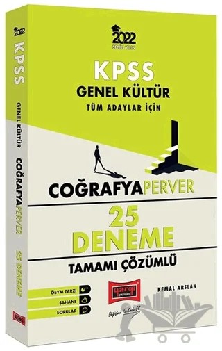 2022 KPSS Genel Kültür CoğrafyaPerver Tamamı Çözümlü 25 Deneme – Kemal Arslan – Yargı Yayınevi kitap kapağı