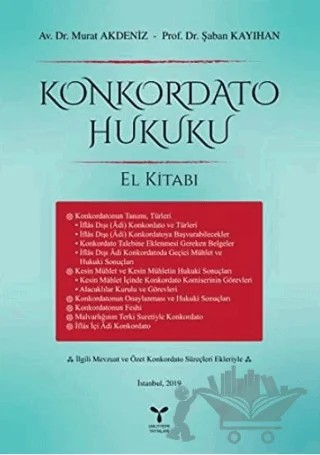 Konkordato Hukuku – Murat Akdeniz, Şaban Kayıhan – Umuttepe Yayınları kitap kapağı