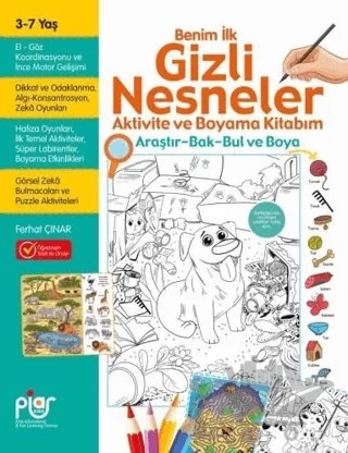Gizli Nesneler Aktivite ve Boyama Kitabım – Ferhat Çınar – Piar Kids kitap kapağı